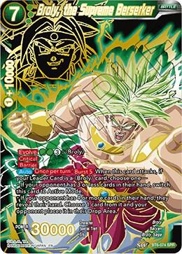 Broly, the Supreme Berserker (SPR) BT6-074_SPR card from Destroyer Kings