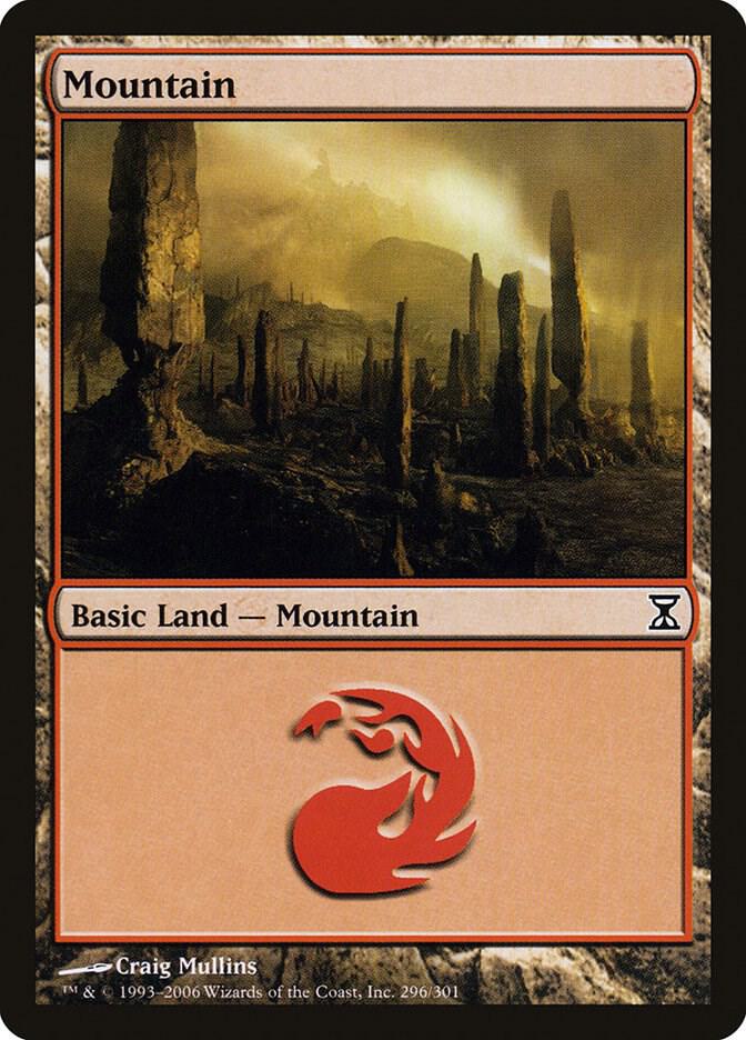 Mountain 296 card from Time Spiral