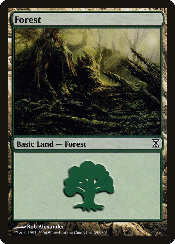 Forest 298 card from Time Spiral
