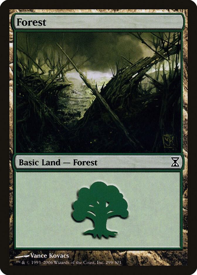 Forest 299 card from Time Spiral