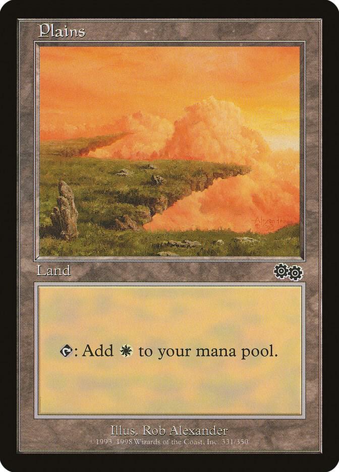 Plains 331 card from Urza's Saga