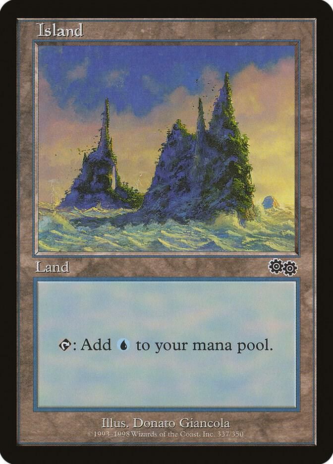 Island 337 card from Urza's Saga