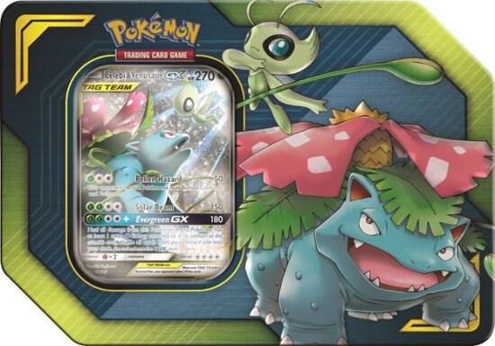 TAG TEAM Tin [Celebi & Venusaur GX] card from SM - Team Up