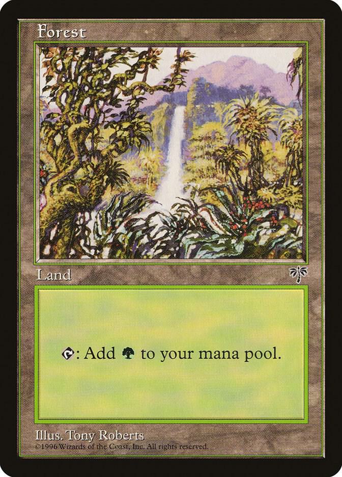 Forest (Waterfall) card from Mirage