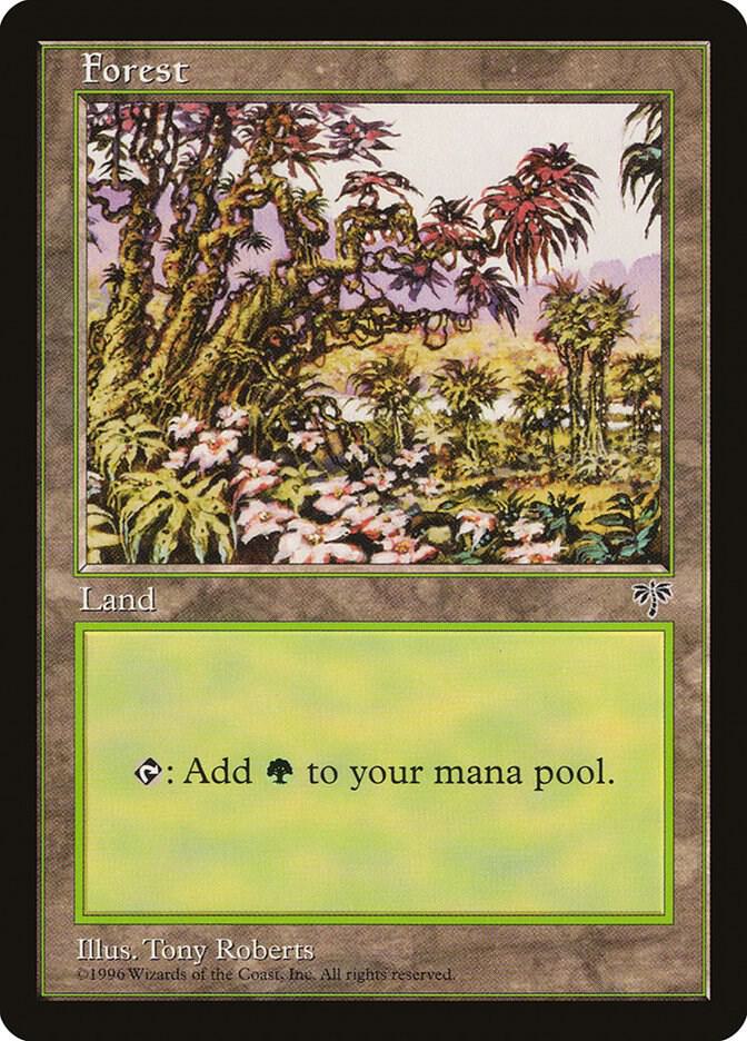 Forest (Red Tree Leaves) card from Mirage
