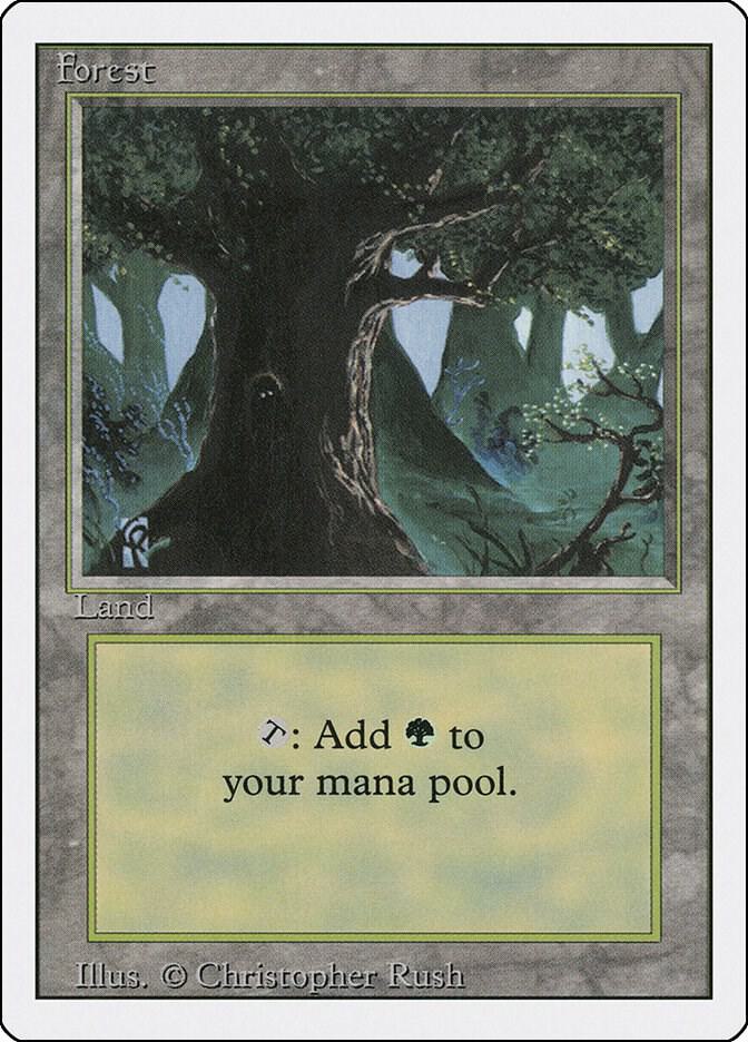 Forest (C) 285 card from Revised Edition