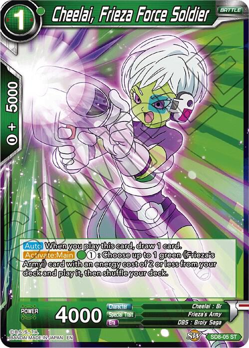 Cheelai, Frieza Force Soldier SD8-05 card from Destroyer Kings