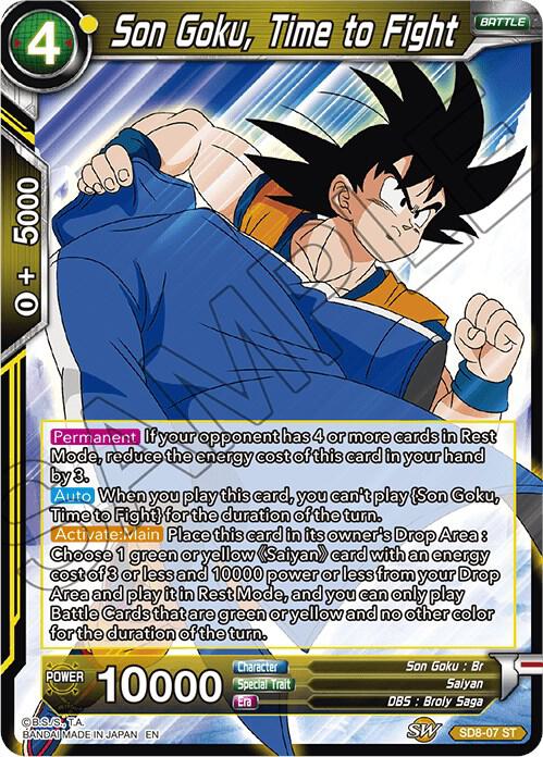 Son Goku, Time to Fight SD8-07 card from Destroyer Kings