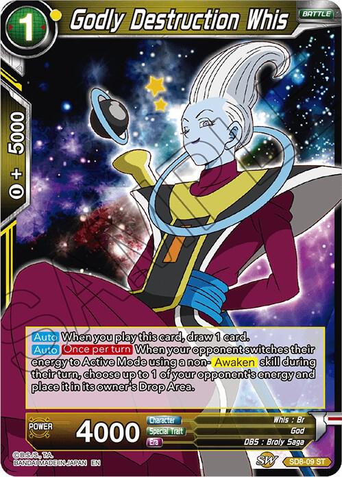 Godly Destruction Whis SD8-09 card from Destroyer Kings