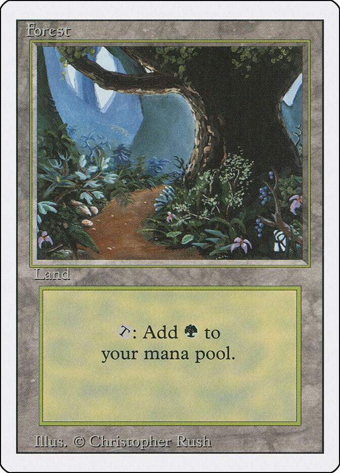 Forest (B) 286 card from Revised Edition