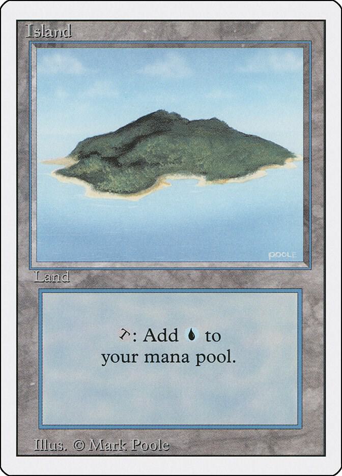 Island (B) 288 card from Revised Edition