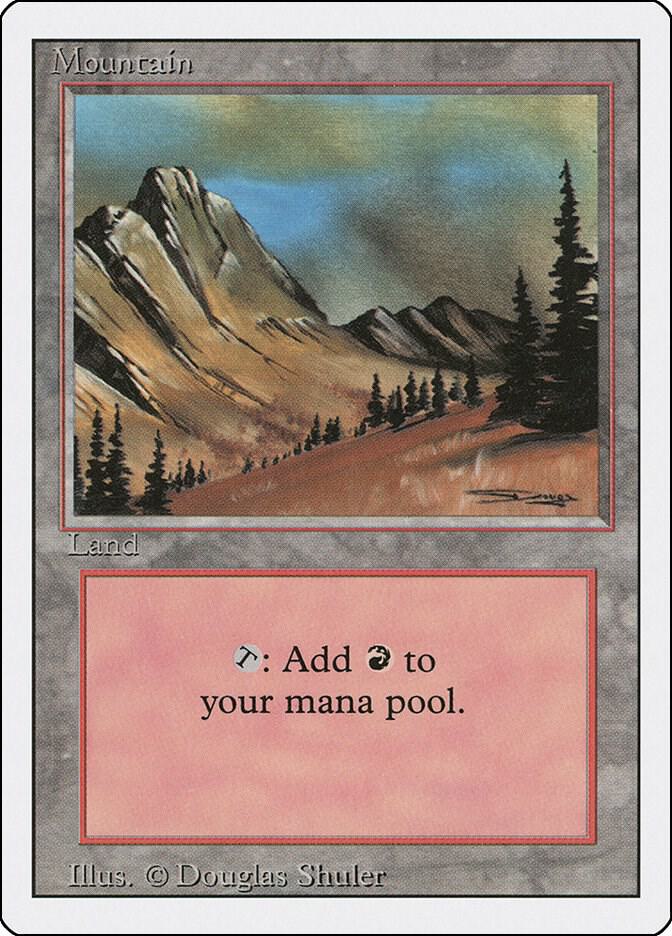 Mountain (C) 292 card from Revised Edition