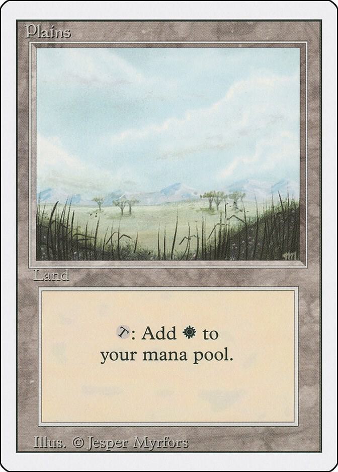 Plains (B) 294 card from Revised Edition