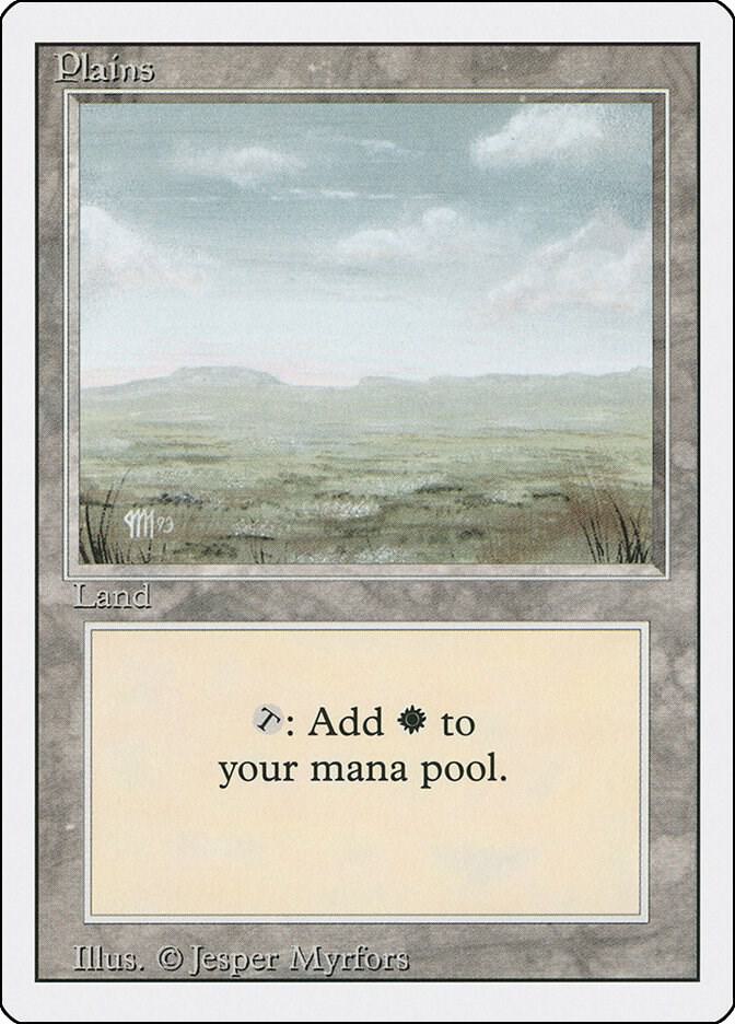 Plains (C) 295 card from Revised Edition