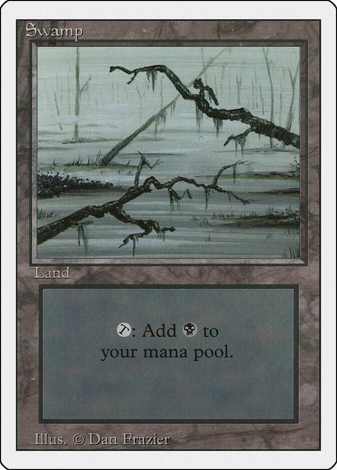 Swamp (C) 300 card from Revised Edition