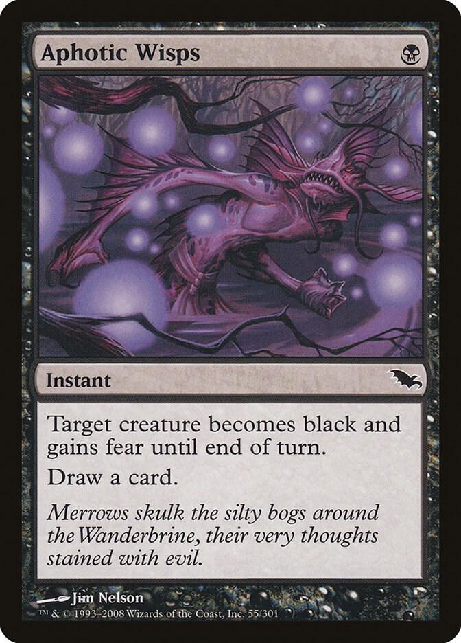 Aphotic Wisps 55 card from Shadowmoor