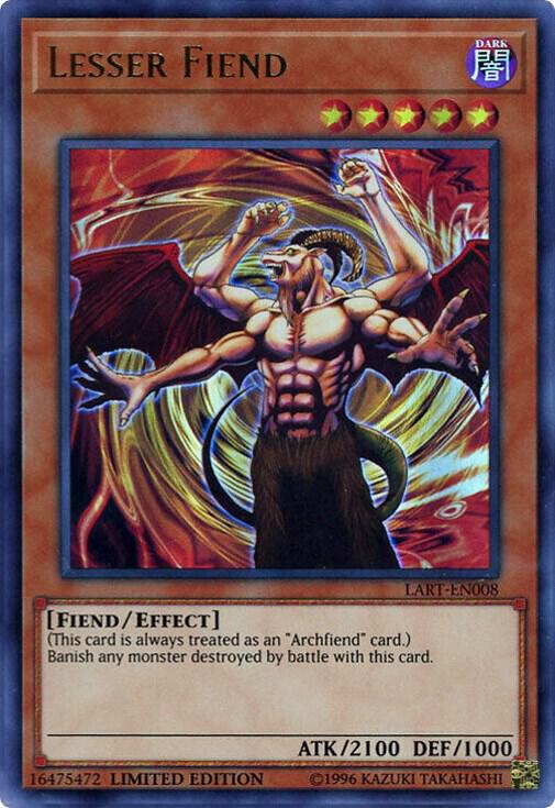 Lesser Fiend LART-EN008 card from The Lost Art Promotion