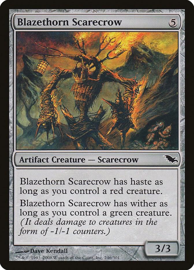 Blazethorn Scarecrow 246 card from Shadowmoor