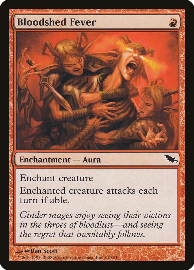 Bloodshed Fever 84 card from Shadowmoor