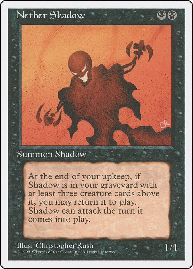 Nether Shadow card from Fourth Edition