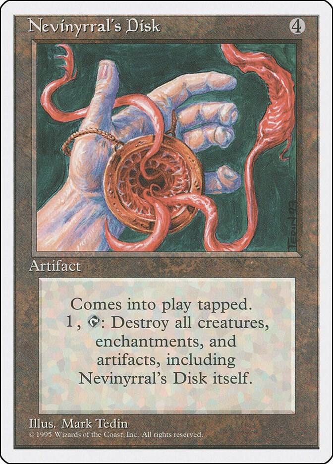 Nevinyrral's Disk card from Fourth Edition