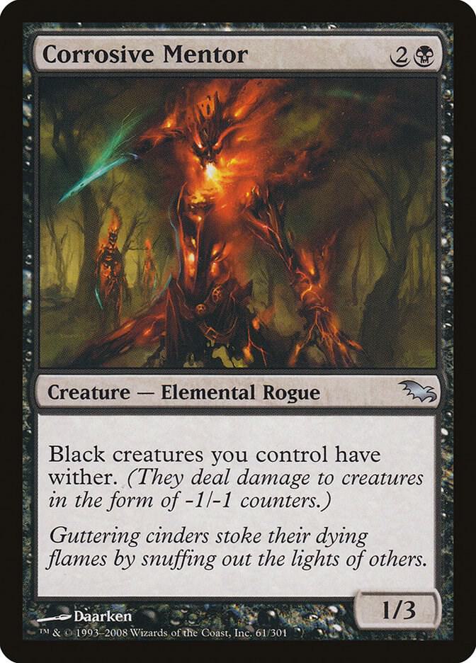 Corrosive Mentor 61 card from Shadowmoor