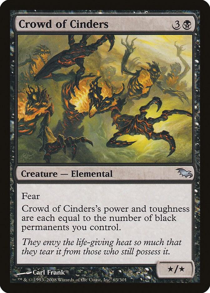 Crowd of Cinders 63 card from Shadowmoor