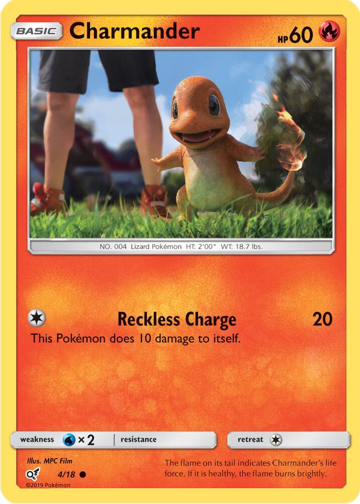 Charmander (Holo Common) 4/18 card from Detective Pikachu