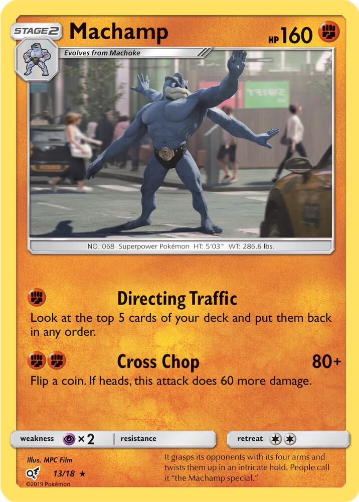 Machamp 13/18 card from Detective Pikachu