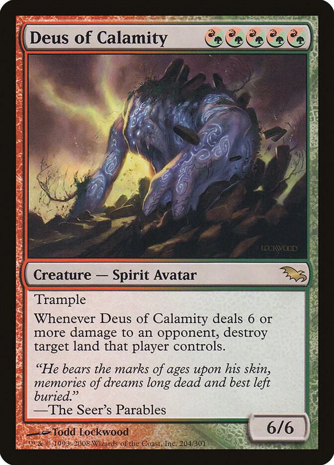 Deus of Calamity 204 card from Shadowmoor