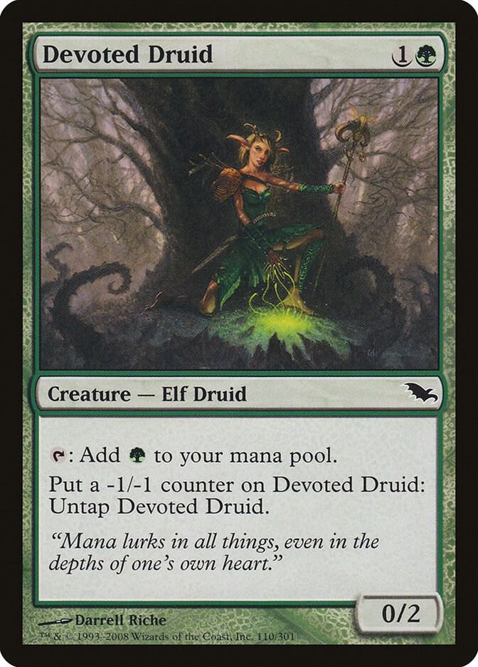 Devoted Druid 110 card from Shadowmoor