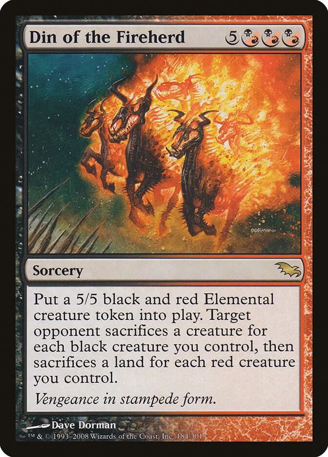 Din of the Fireherd 184 card from Shadowmoor