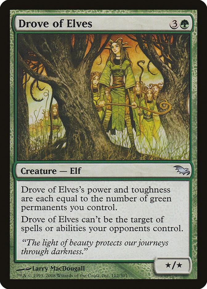 Drove of Elves 112 card from Shadowmoor