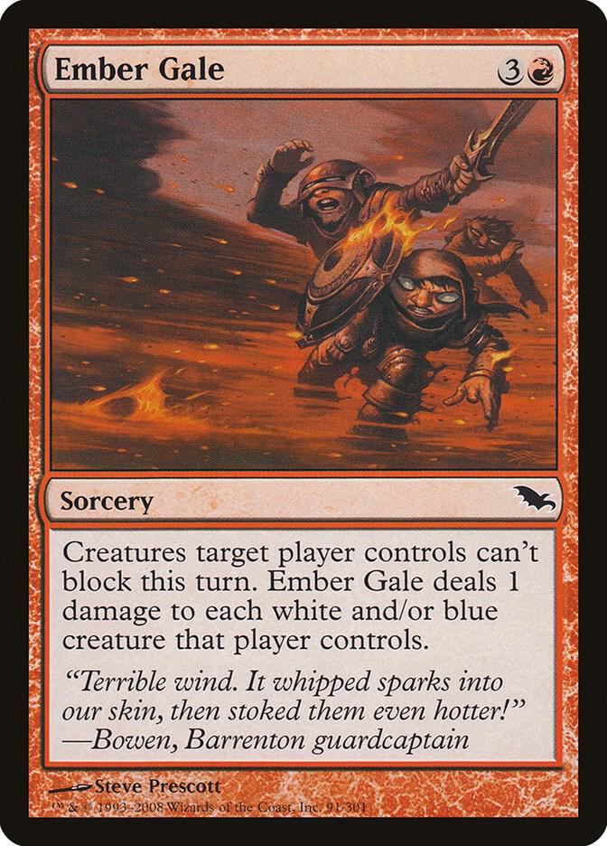 Ember Gale 91 card from Shadowmoor