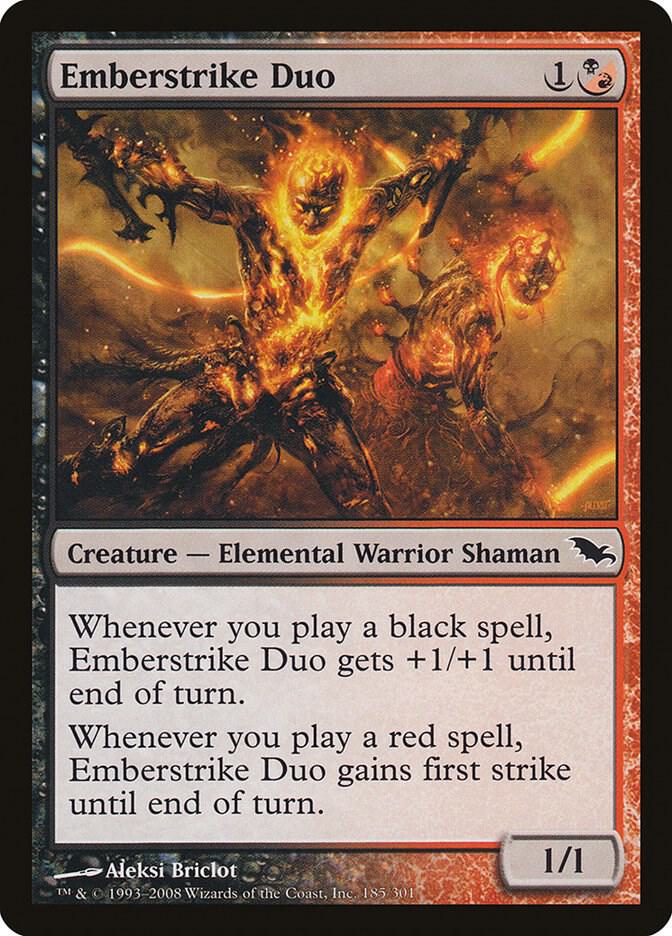 Emberstrike Duo 185 card from Shadowmoor