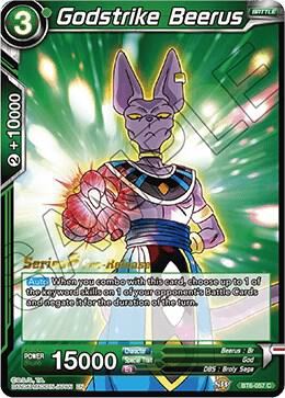Godstrike Beerus BT6-057_PR card from Destroyer Kings Pre-Release Cards