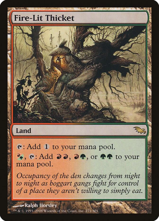 Fire-Lit Thicket 271 card from Shadowmoor