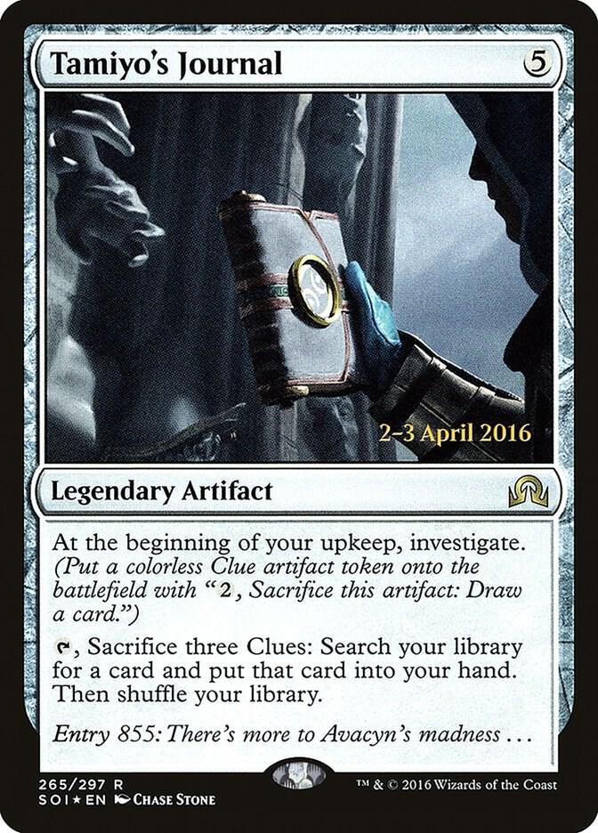 Tamiyo's Journal (Entry 855) 265 card from Prerelease Cards