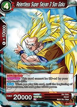 Relentless Super Saiyan 3 Son Goku (Demo Deck Non-Foil) BT2-004 card from Union Force