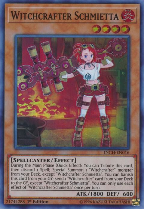 Witchcrafter Schmietta INCH-EN016 card from The Infinity Chasers