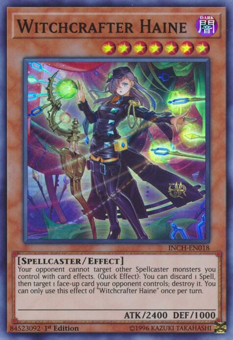 Witchcrafter Haine INCH-EN018 card from The Infinity Chasers