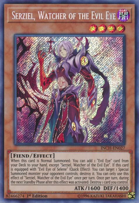 Serziel, Watcher of the Evil Eye INCH-EN027 card from The Infinity Chasers