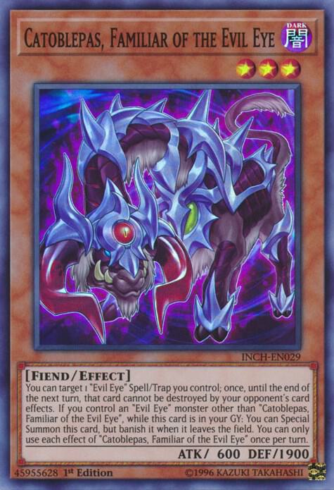 Catoblepas, Familiar of the Evil Eye INCH-EN029 card from The Infinity Chasers
