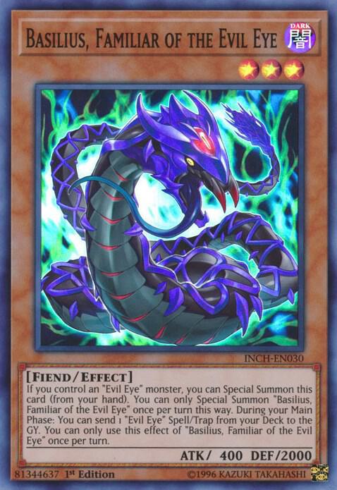 Basilius, Familiar of the Evil Eye INCH-EN030 card from The Infinity Chasers