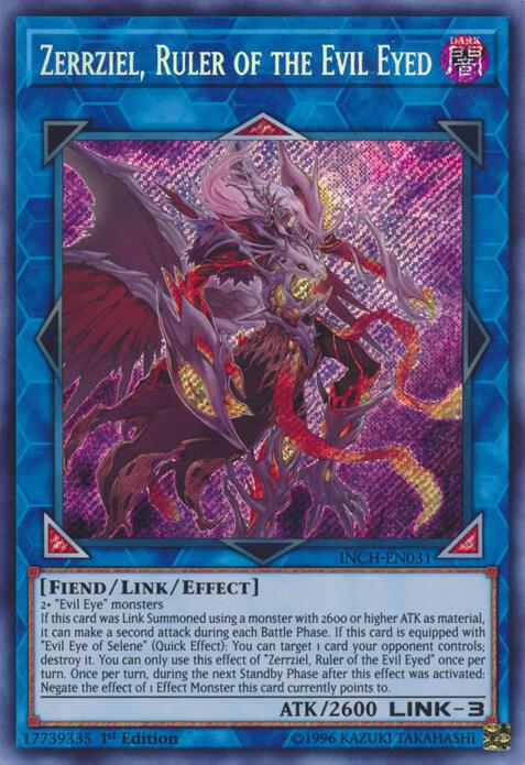 Zerrziel, Ruler of the Evil Eyed INCH-EN031 card from The Infinity Chasers