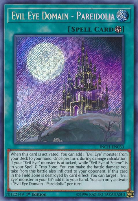 Evil Eye Domain - Pareidolia INCH-EN033 card from The Infinity Chasers