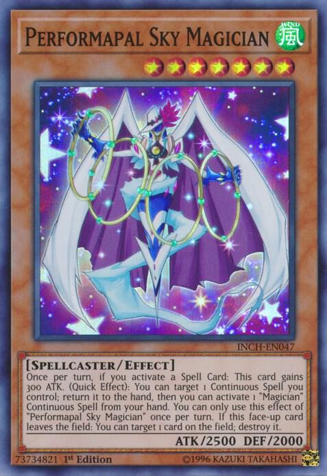 Performapal Sky Magician INCH-EN047 card from The Infinity Chasers