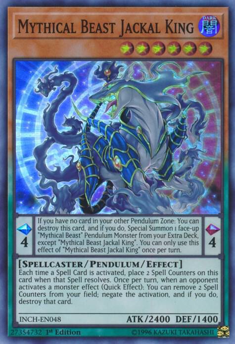 Mythical Beast Jackal King INCH-EN048 card from The Infinity Chasers