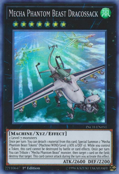 Mecha Phantom Beast Dracossack INCH-EN051 card from The Infinity Chasers
