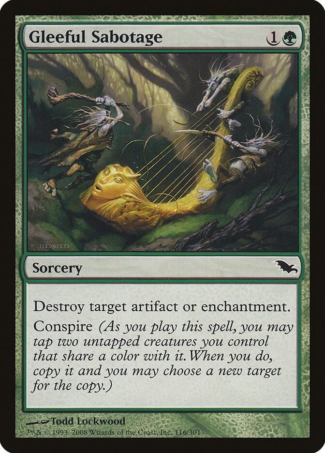 Gleeful Sabotage 116 card from Shadowmoor